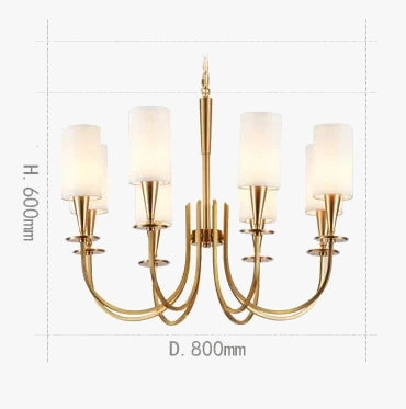 lustre rural américain nordique en cuivre