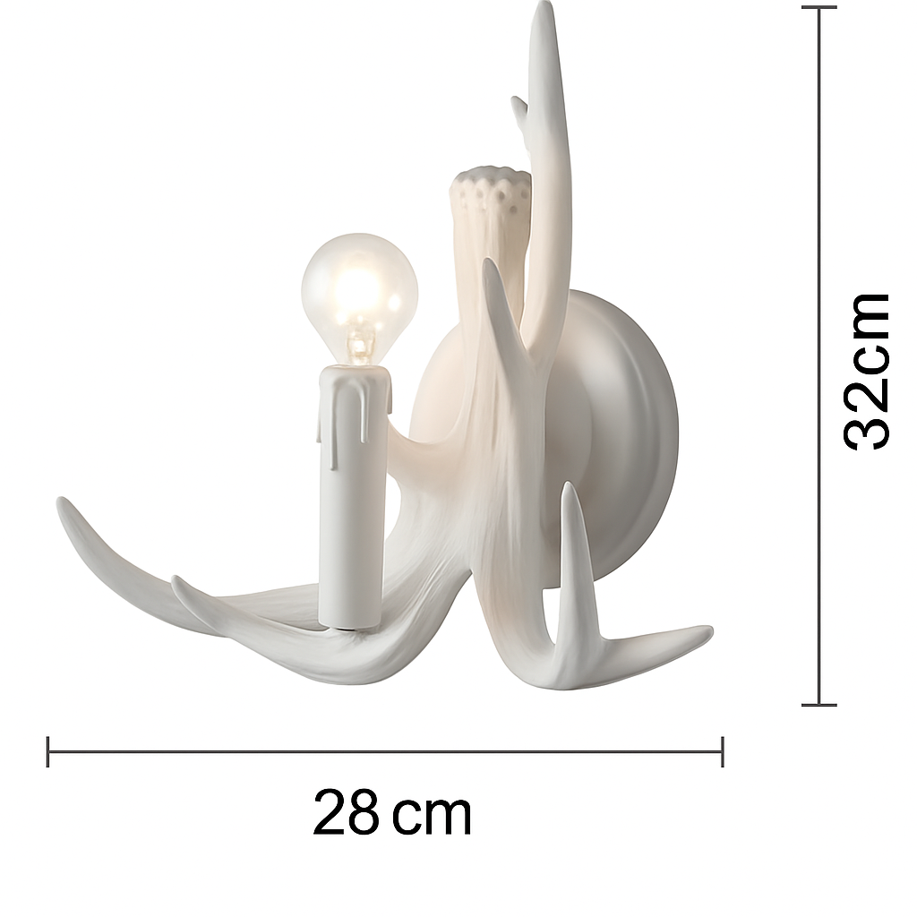 lustre rustique en bois de cerf pour décoration industrielle