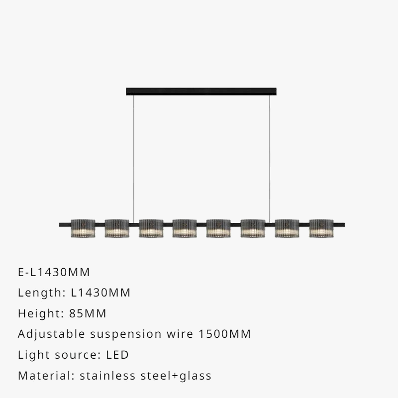lustre sandyha moderne minimaliste abat-jour verre led suspendu