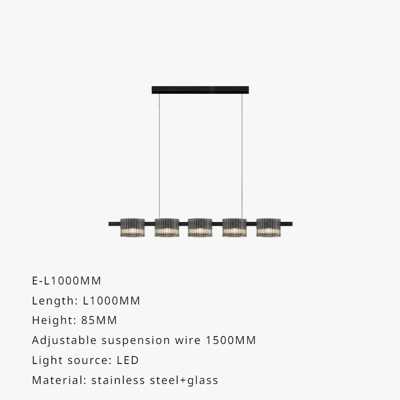 lustre sandyha moderne minimaliste abat-jour verre led suspendu
