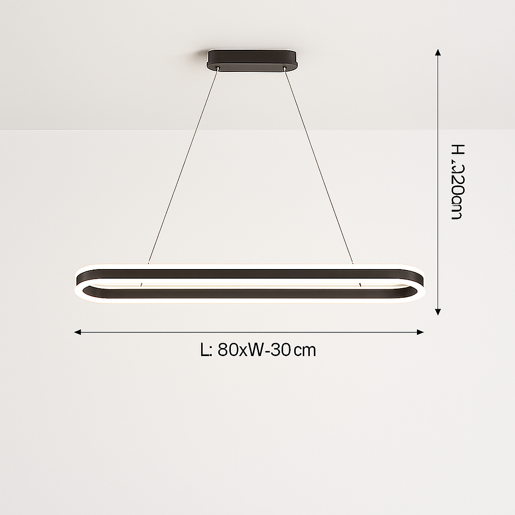 lustre Simple blanc Long moderne LED salon salle à manger chambre Hall décor appareil ménager éclairage intérieur