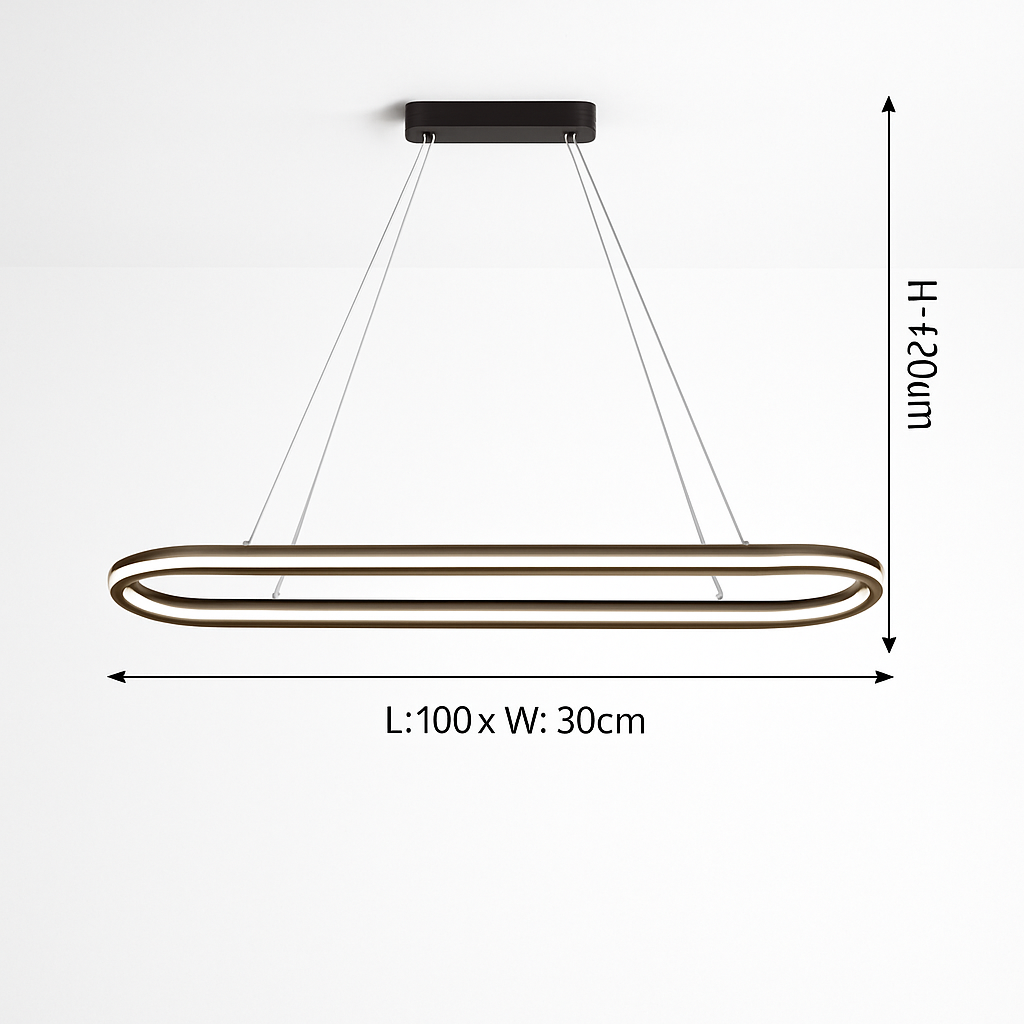 lustre Simple blanc Long moderne LED salon salle à manger chambre Hall décor appareil ménager éclairage intérieur