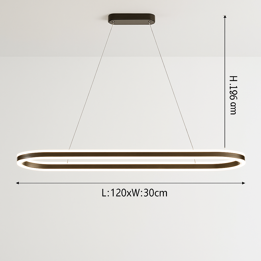 lustre Simple blanc Long moderne LED salon salle à manger chambre Hall décor appareil ménager éclairage intérieur