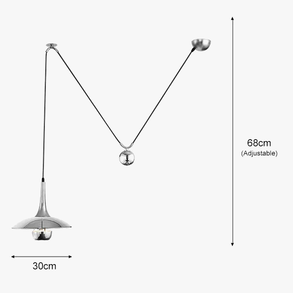 lustre soucoupe volante créatif moderne réglable pour intérieur décoratif