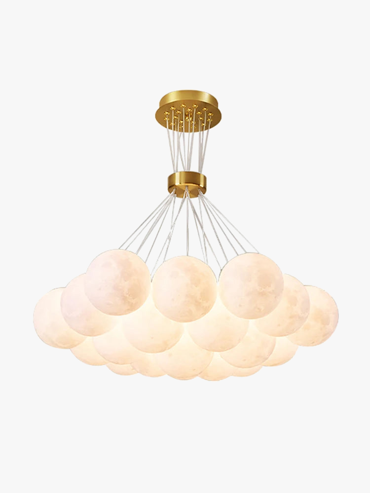 lustre sphérique planète led moderne réglable en hauteur pour décoration