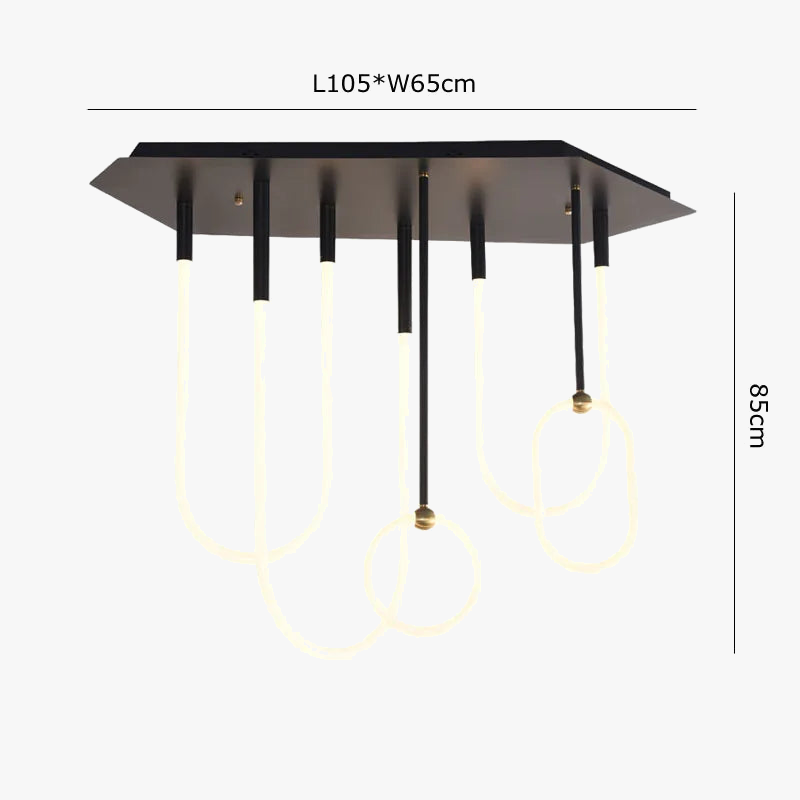 lustre style nordique ligne combinaison minimalisme moderne led dimmable