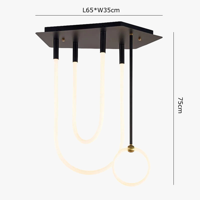 lustre style nordique ligne combinaison minimalisme moderne led dimmable