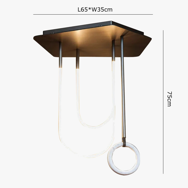 lustre style nordique ligne combinaison minimalisme moderne led dimmable