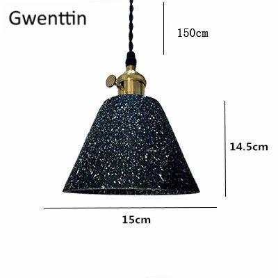 lustre suspendu en ciment éclairage rétro pour intérieur