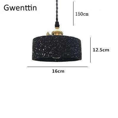 lustre suspendu en ciment éclairage rétro pour intérieur