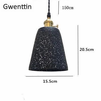 lustre suspendu en ciment éclairage rétro pour intérieur