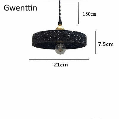 lustre suspendu en ciment éclairage rétro pour intérieur