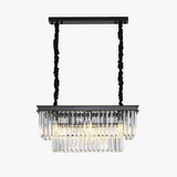 lustre suspendu en cristal luxe avec lampes rondes en fer doré