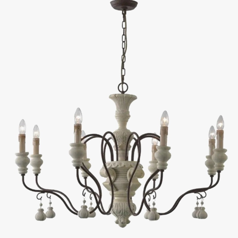 lustre suspendu en fer et bois vintage style industriel