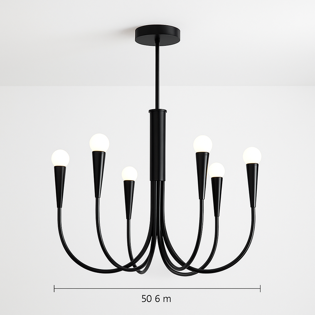 lustre suspendu en forme de bougie style français décoratif intérieur