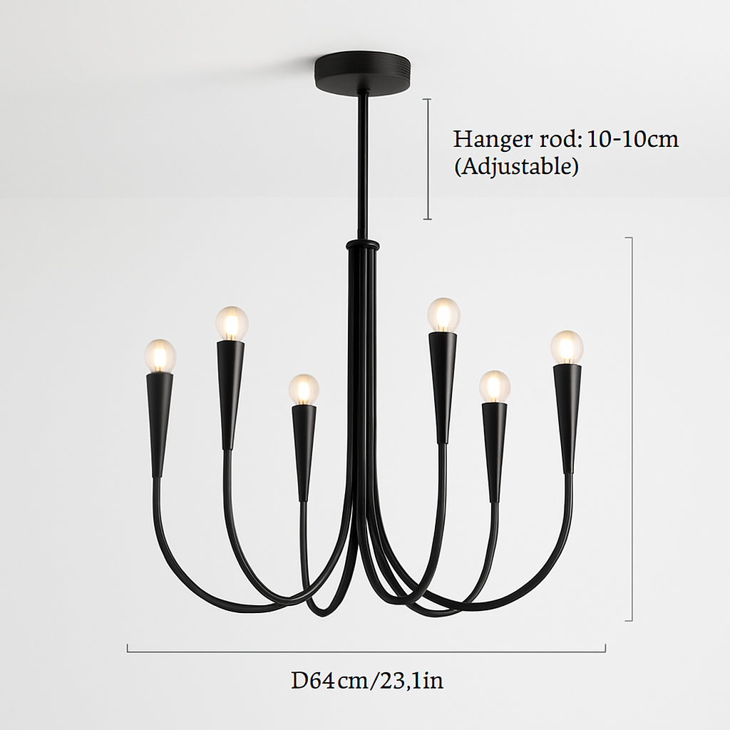 lustre suspendu en forme de bougie style français décoratif intérieur