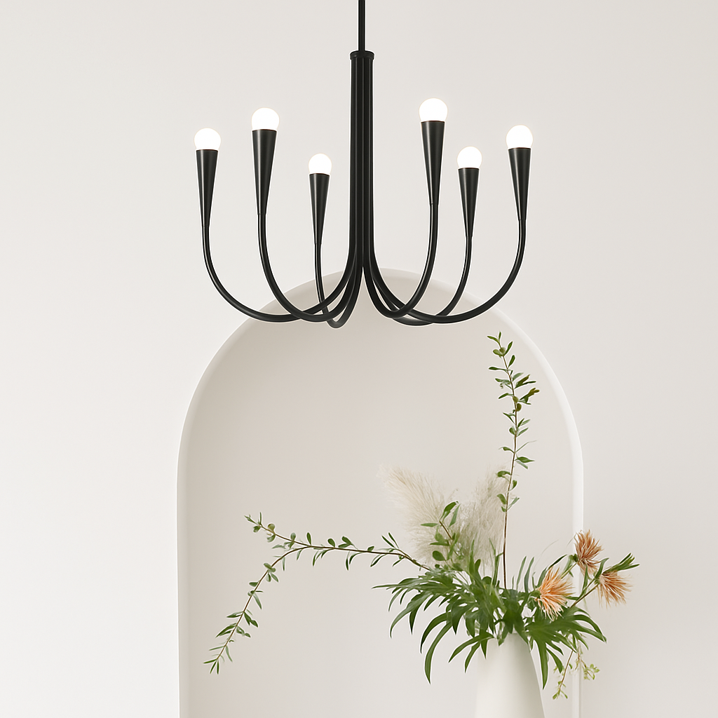 lustre suspendu en forme de bougie style français décoratif intérieur