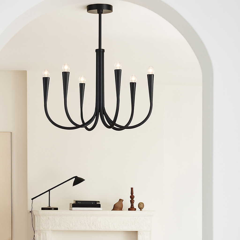 lustre suspendu en forme de bougie style français décoratif intérieur