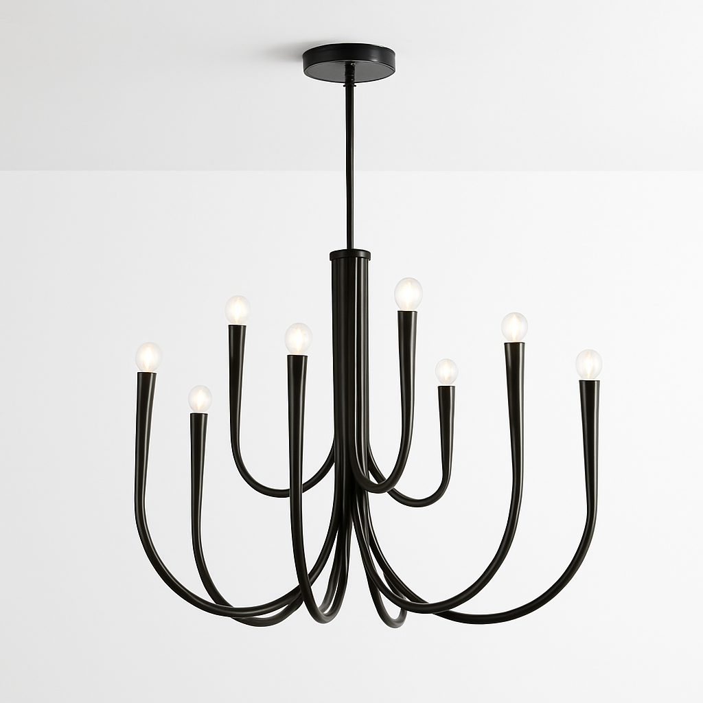 lustre suspendu en forme de bougie style français décoratif intérieur