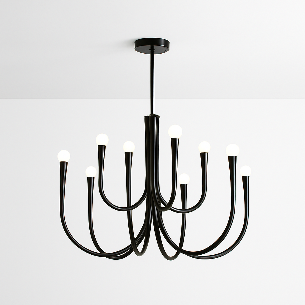 lustre suspendu en forme de bougie style français décoratif intérieur