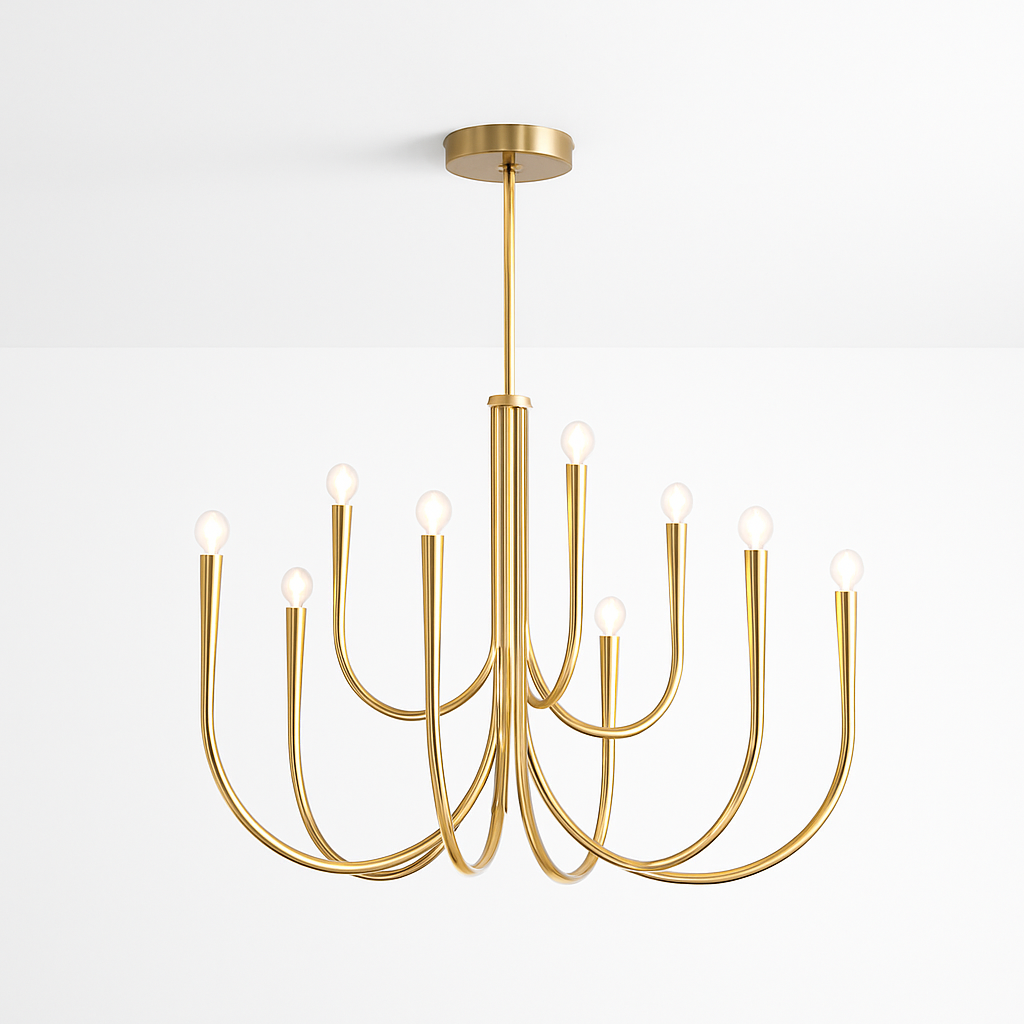 lustre suspendu en forme de bougie style français décoratif intérieur
