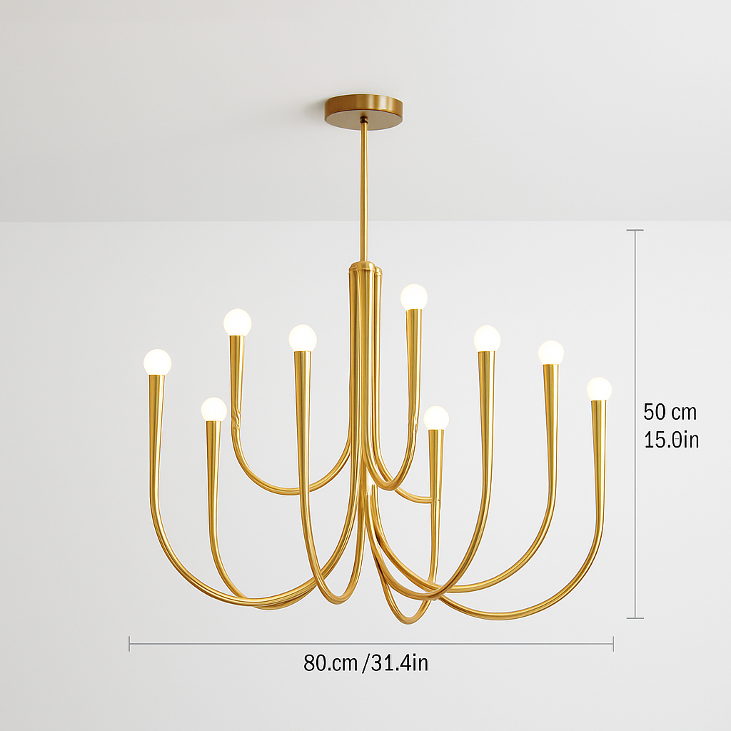 lustre suspendu en forme de bougie style français décoratif intérieur