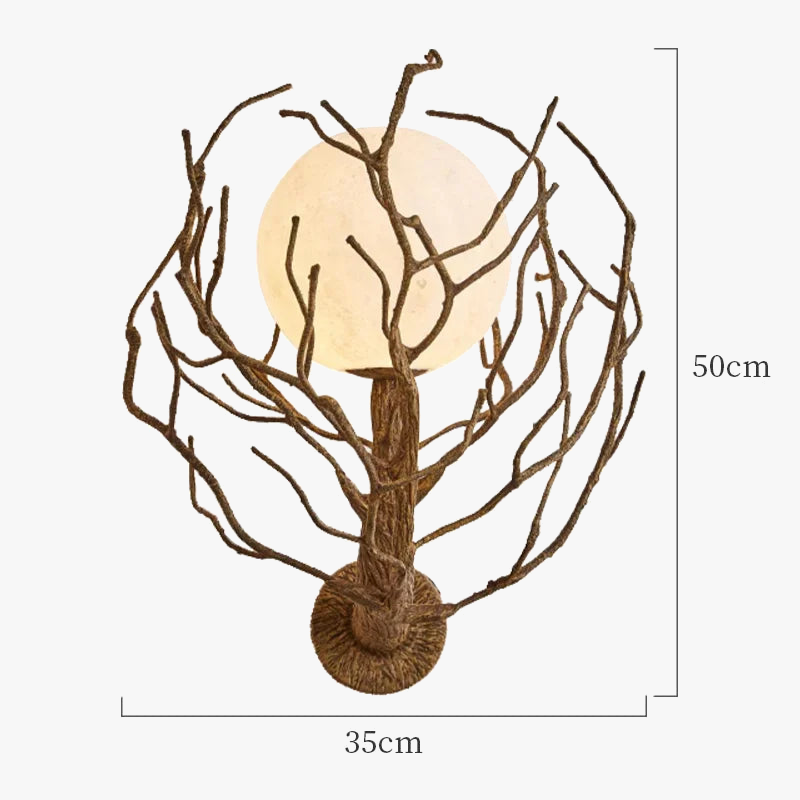 lustre suspendu en forme de branche d'arbre à led décor rétro