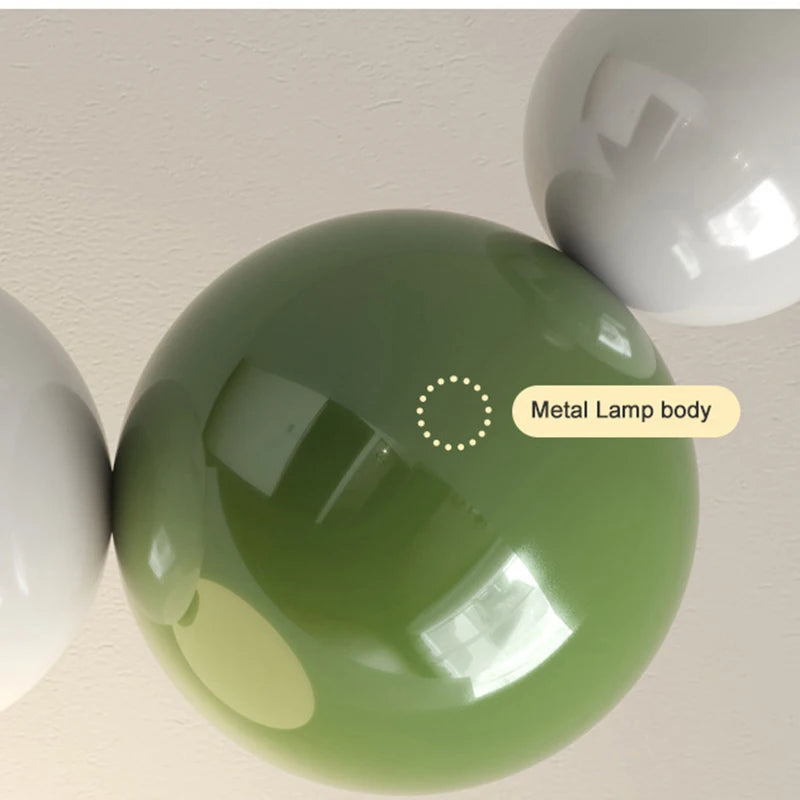 lustre suspendu en métal rond pour chambre d'enfant