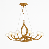 Lustre suspendu en résine style moderne lampe rétro branche d'arbre