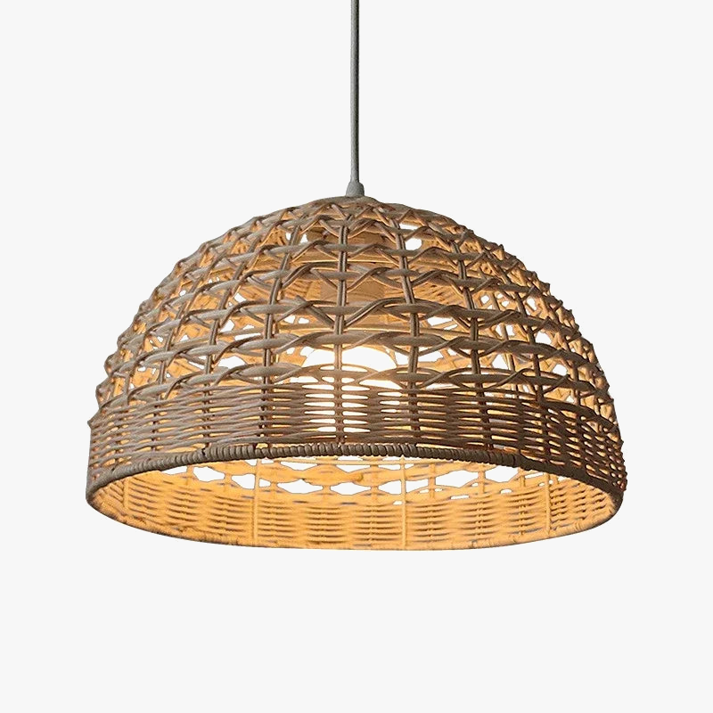 lustre suspendu en rotin abat-jour pour éclairage suspendu