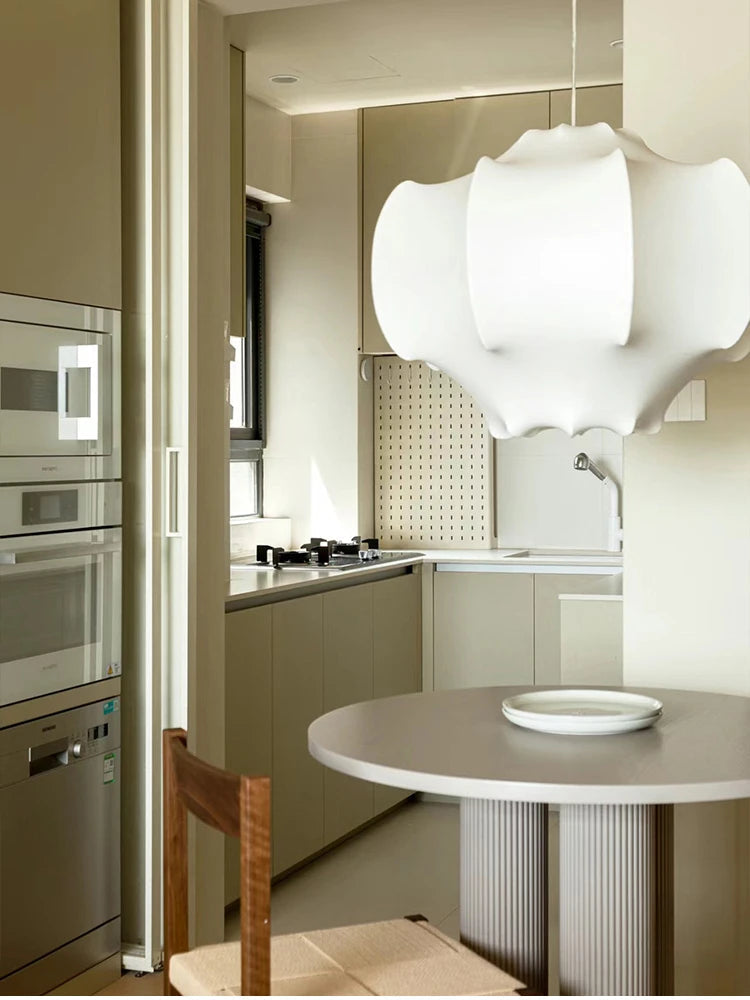 lustre suspendu en soie wabi-sabi pour décoration intérieure