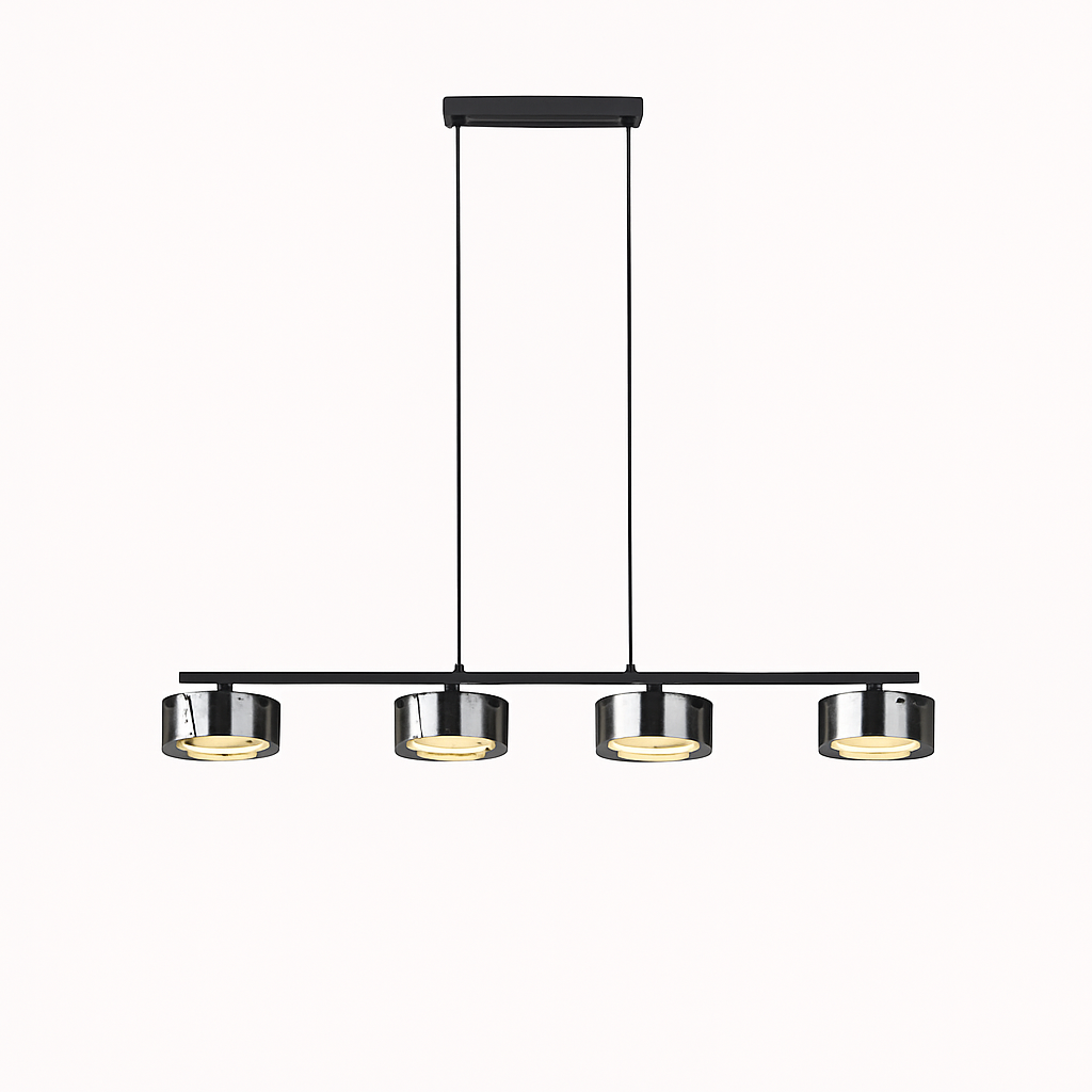 lustre suspendu en verre avec gradation réglable pour divers espaces