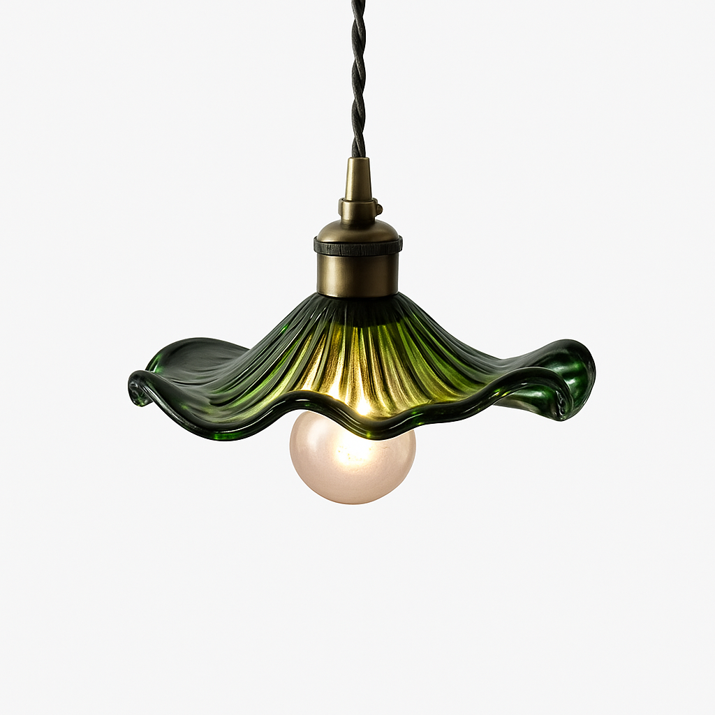 lustre suspendu en verre vintage pour intérieur nordique