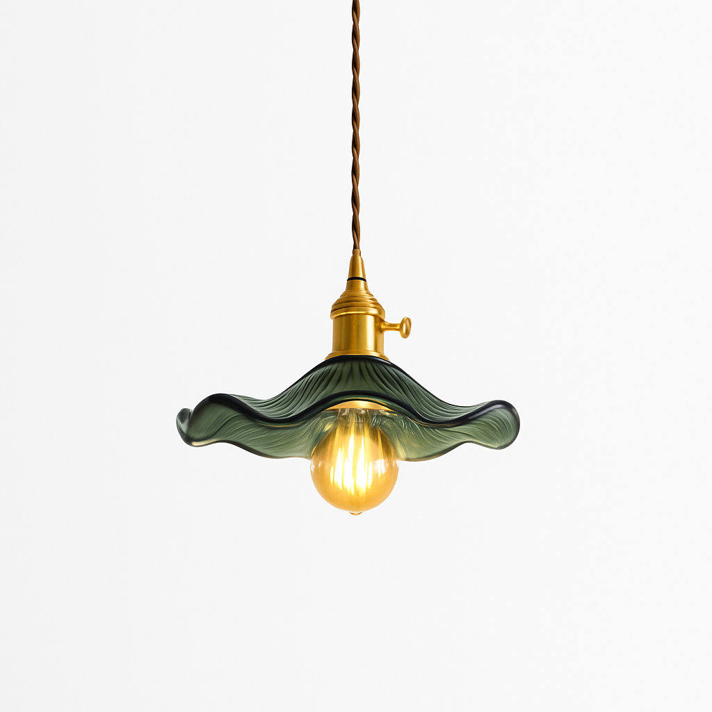 lustre suspendu en verre vintage pour intérieur nordique