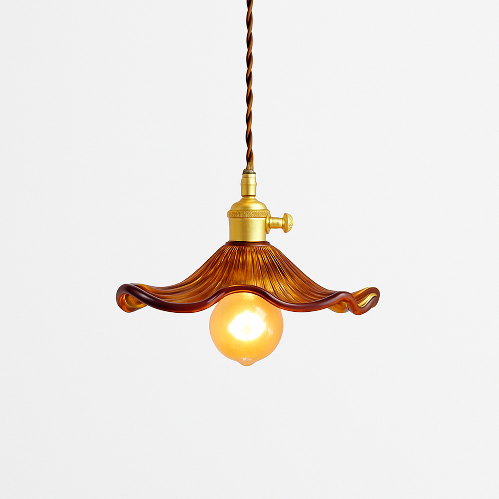 lustre suspendu en verre vintage pour intérieur nordique