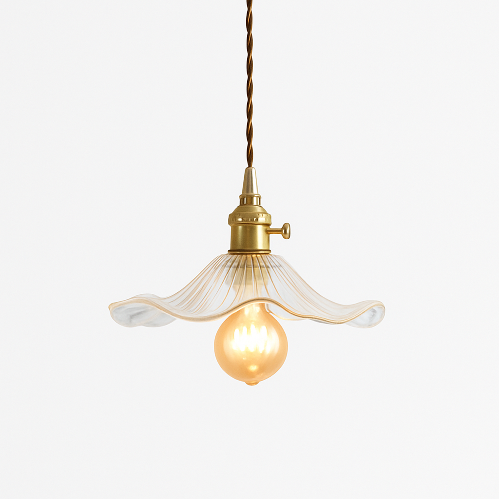 lustre suspendu en verre vintage pour intérieur nordique
