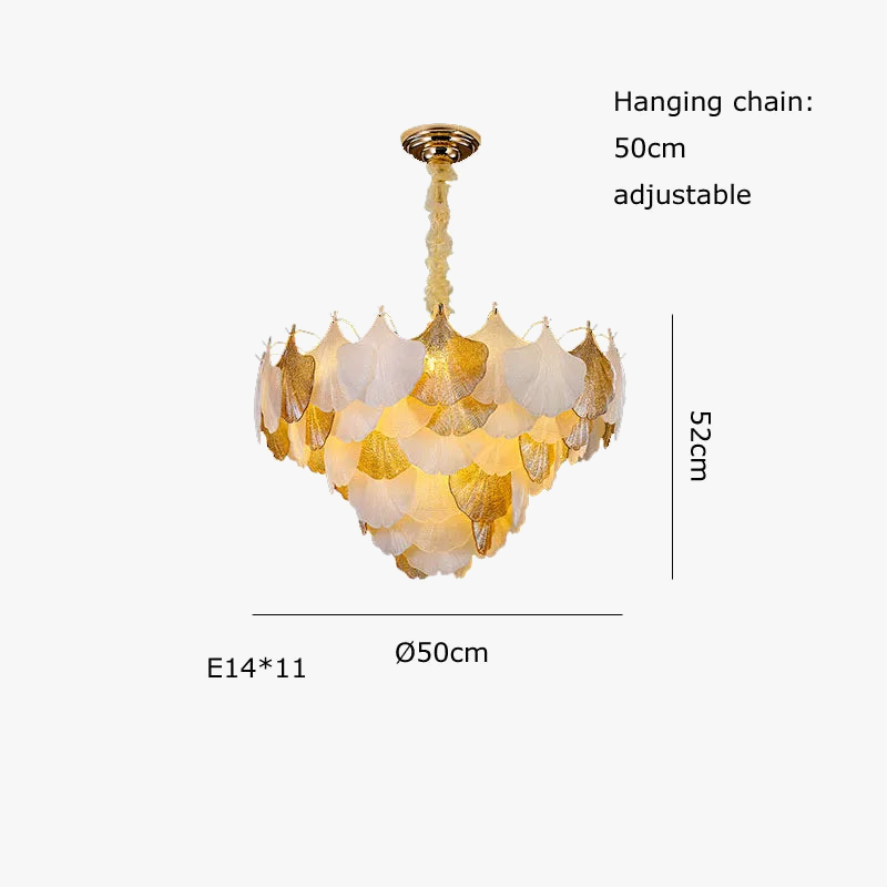 lustre suspendu led art déco ginkgo dimmable pour un éclairage élégant