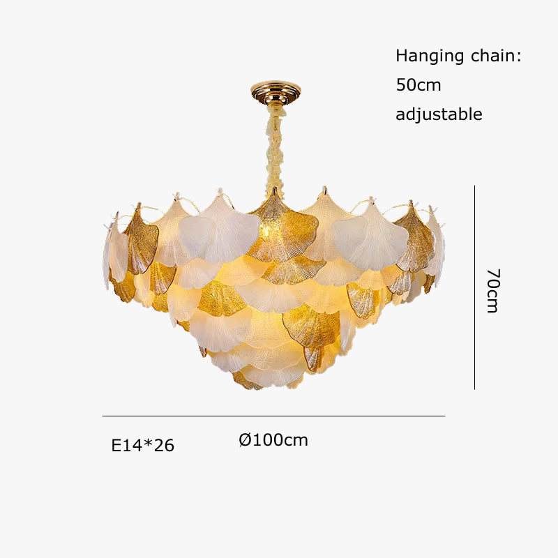 lustre suspendu à led design ginkgo réglable pour intérieur moderne