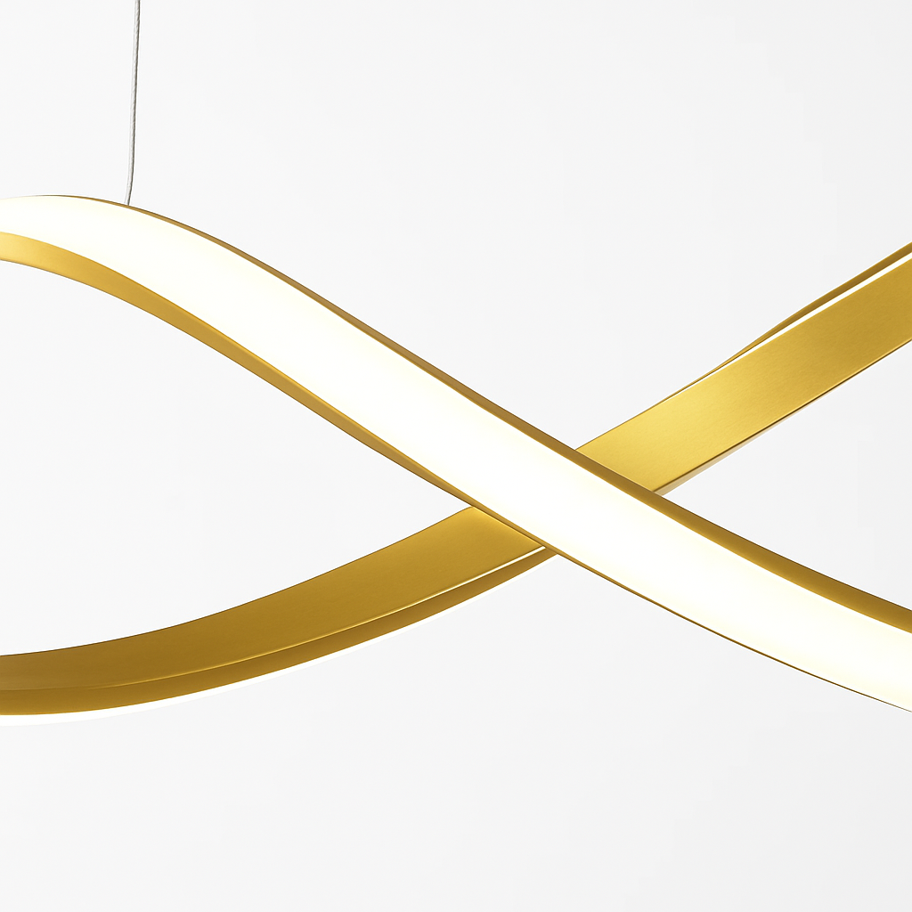 lustre suspendu led design nordique spirale intensité variable