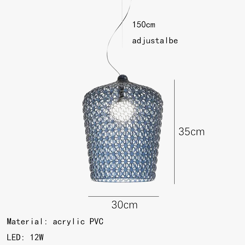 lustre suspendu à led en acrylique design nordique pour éclairage intérieur