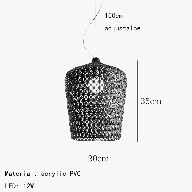 lustre suspendu à led en acrylique design nordique pour éclairage intérieur