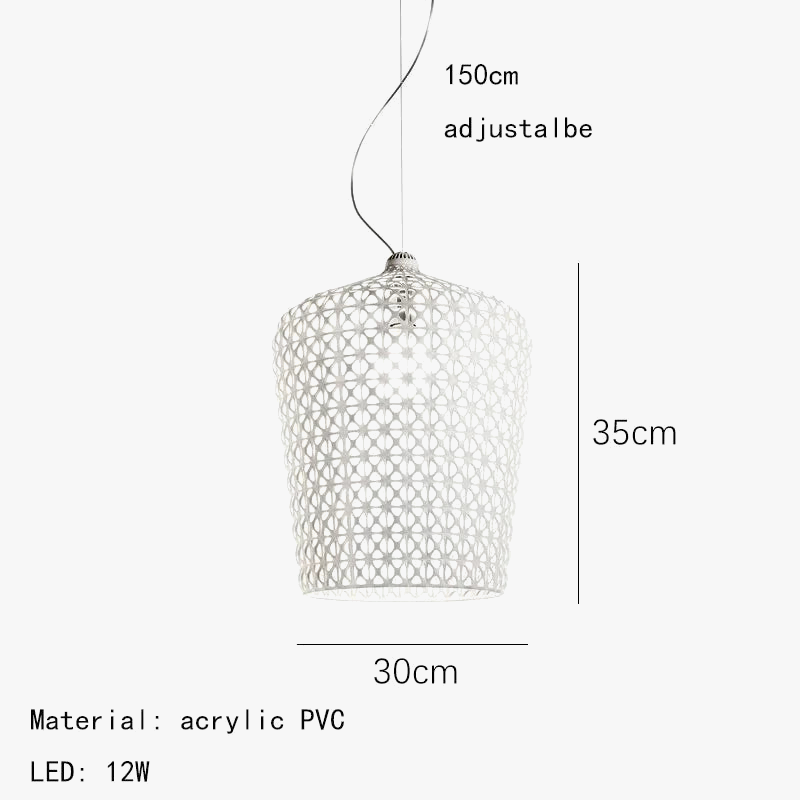 lustre suspendu à led en acrylique design nordique pour éclairage intérieur