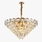 lustre suspendu à led en métal doré moderne et élégant pour éclairage intérieur