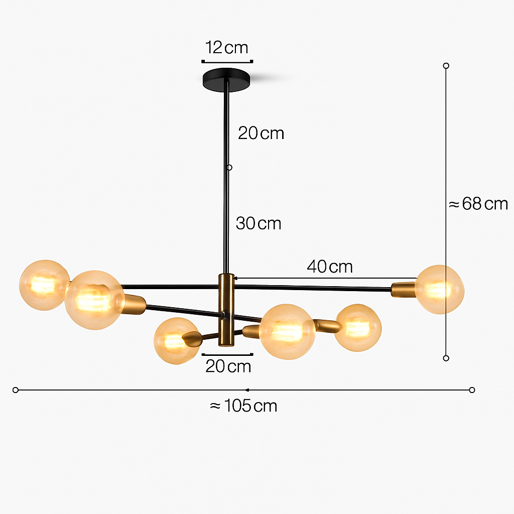 lustre suspendu led moderne nordique pour décoration intérieure