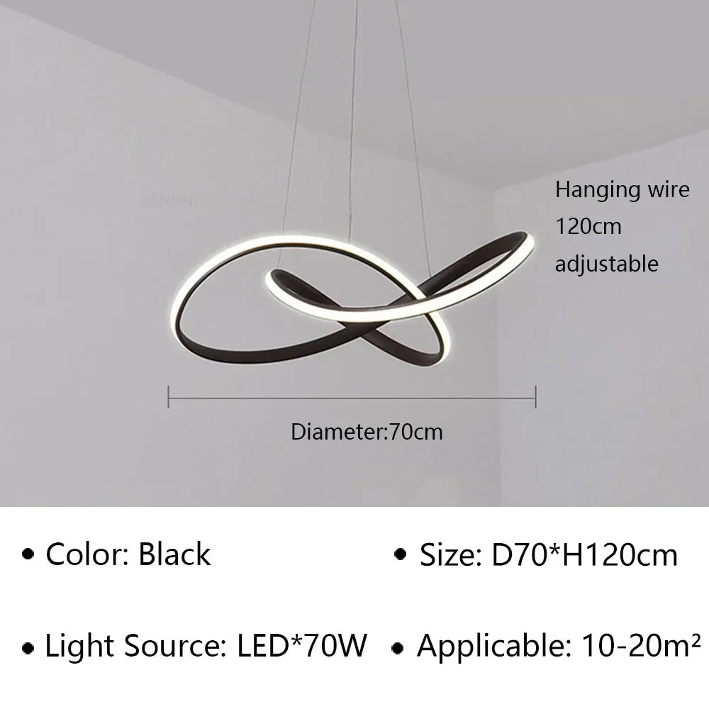 lustre suspendu led moderne pour décoration maison