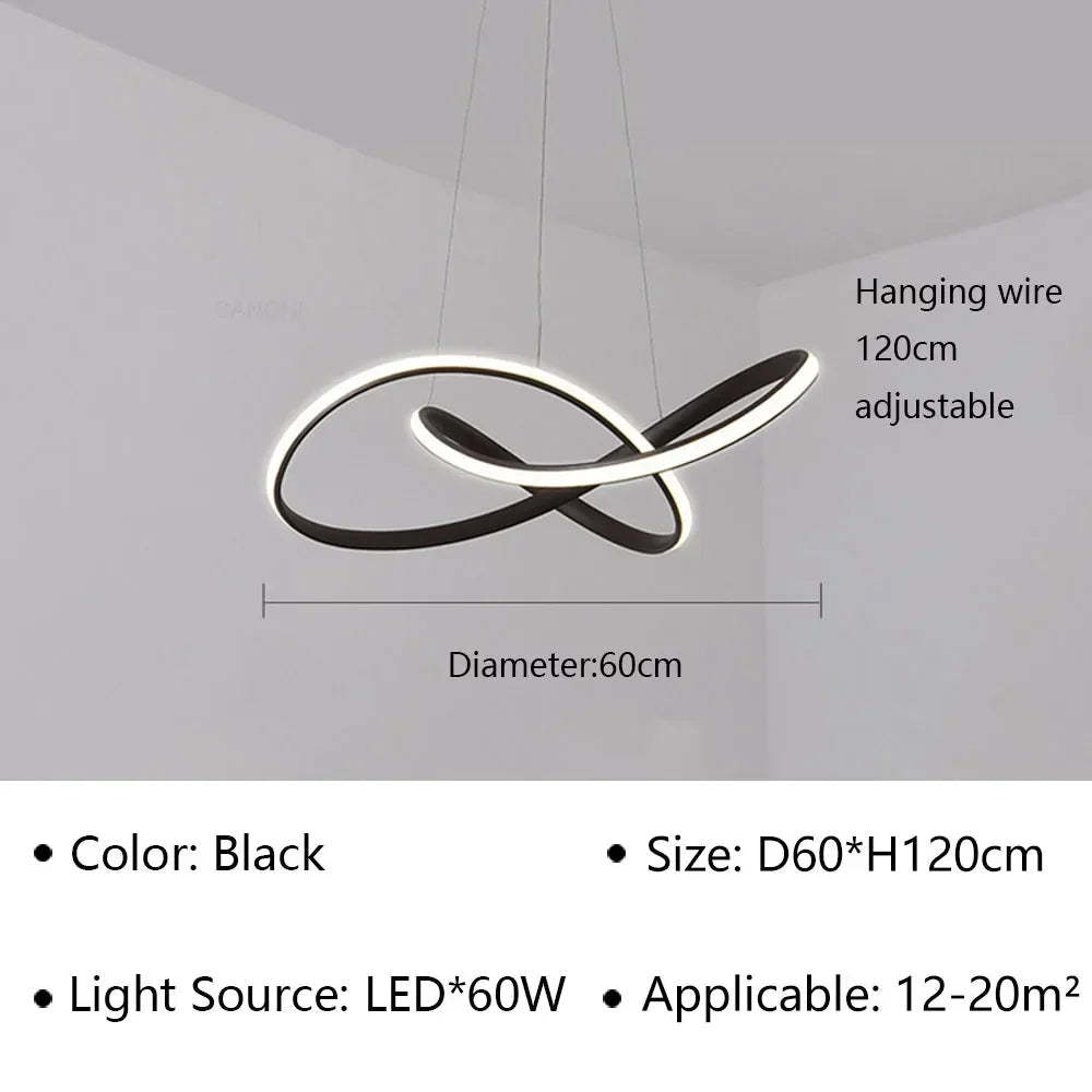 lustre suspendu led moderne pour décoration maison