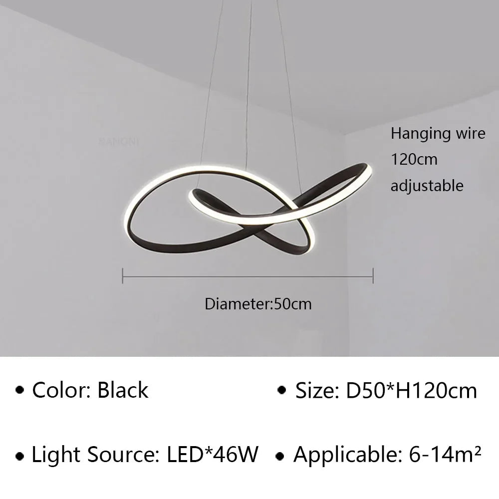 lustre suspendu led moderne pour décoration maison