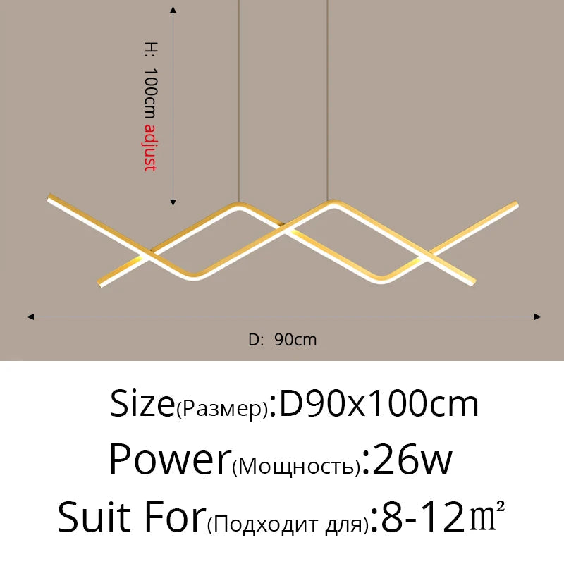 lustre suspendu moderne avec télécommande et lumières led intégrées