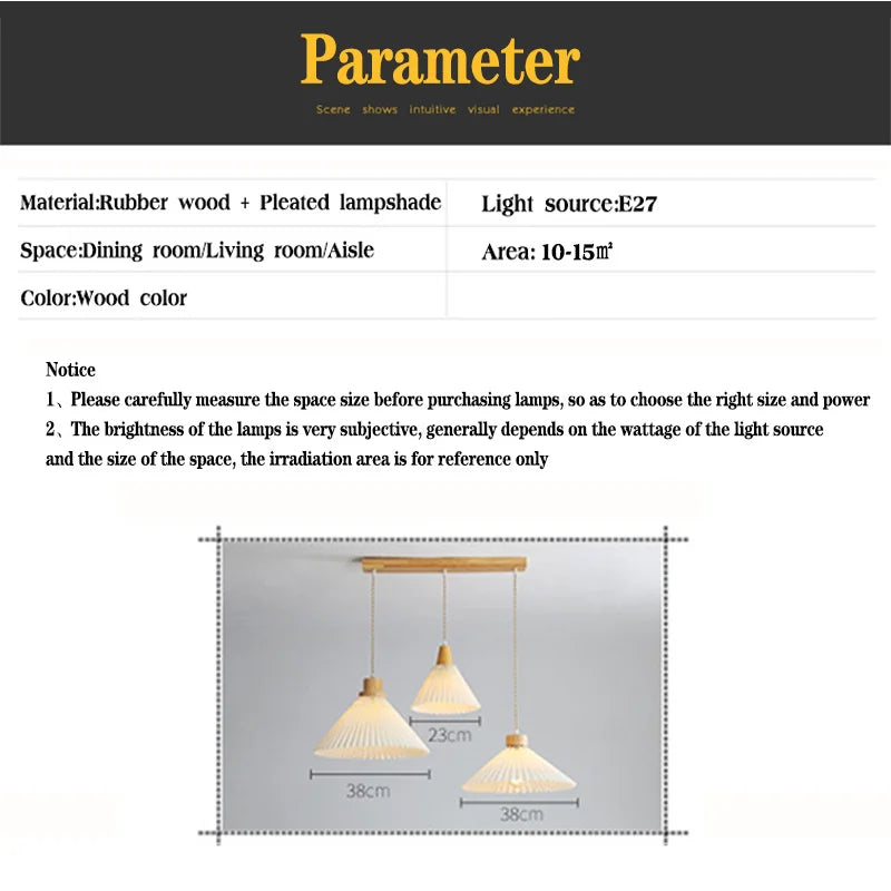 lustre suspendu moderne en bois pour décoration