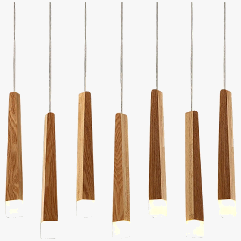 lustre suspendu moderne en bois pour tous les espaces